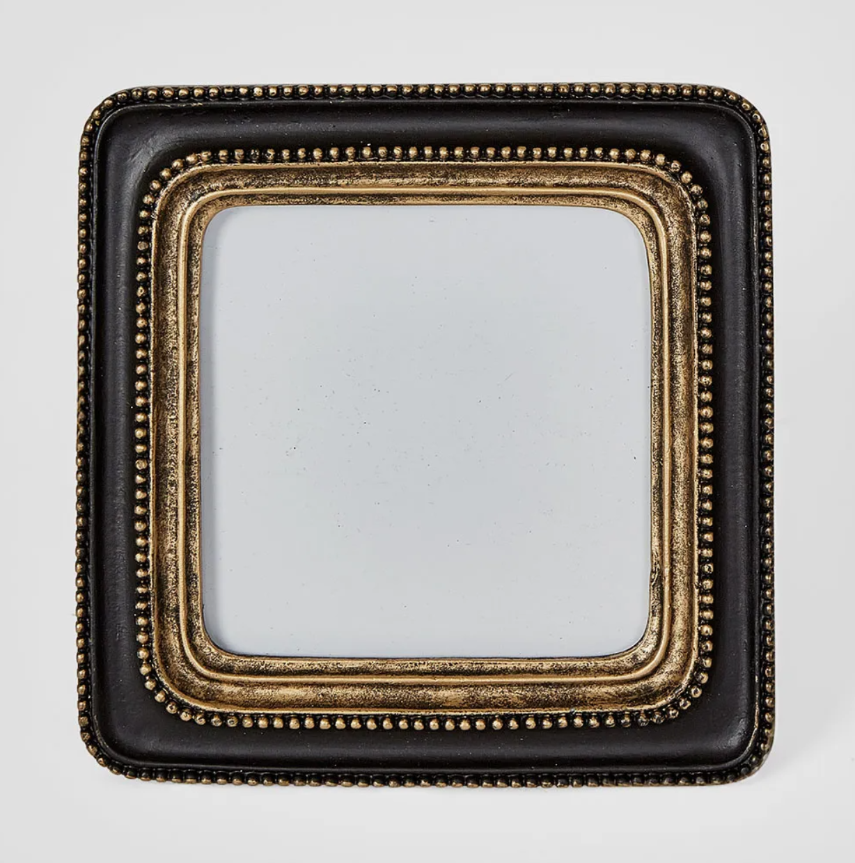 Black and Gold Beaded Square Photo Frame