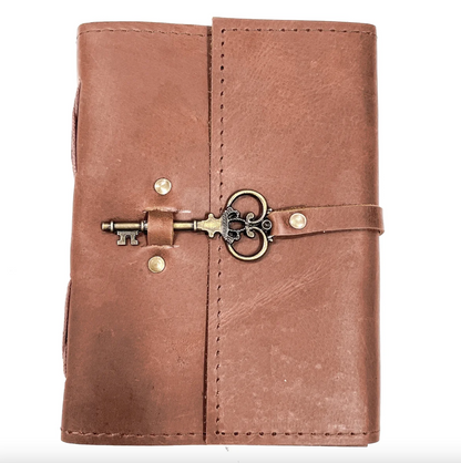 Leather Journal - Ornate Key