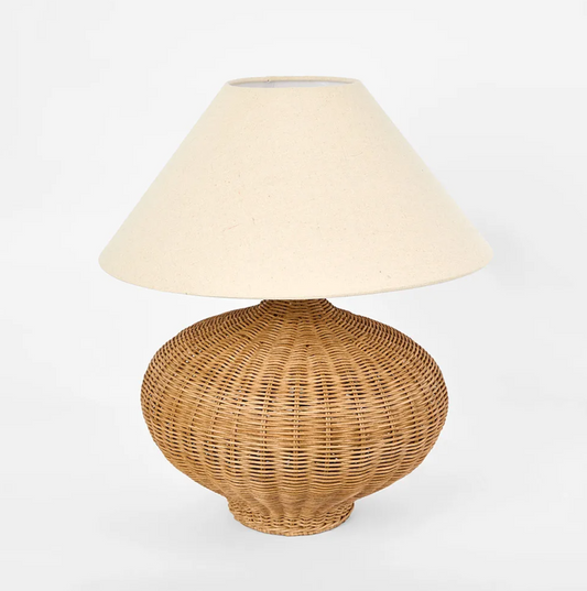 Rattan Lamp with Base & Shade