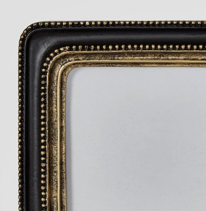 Black and Gold Beaded Square Photo Frame