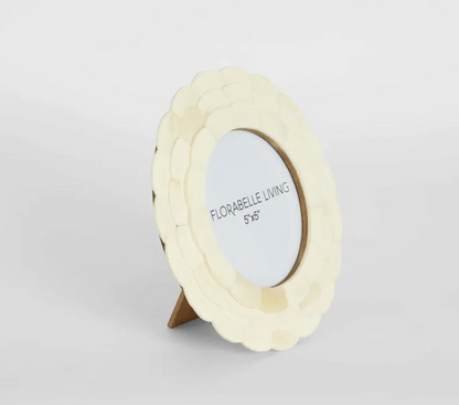 Round Bone Inlay Photo Frame