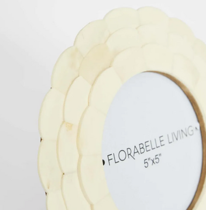 Round Bone Inlay Photo Frame
