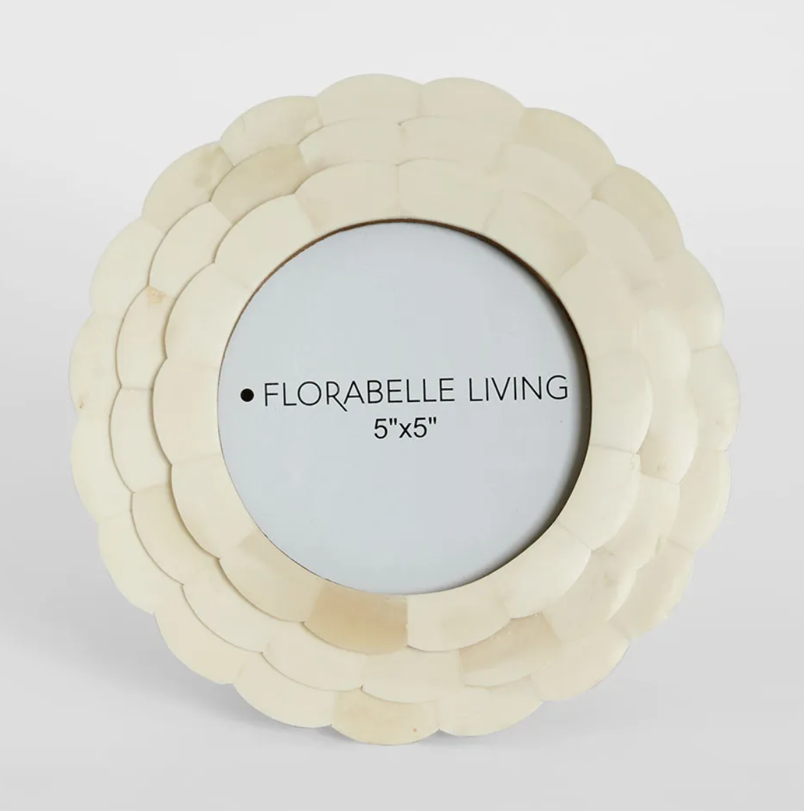 Round Bone Inlay Photo Frame