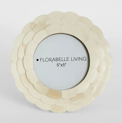 Round Bone Inlay Photo Frame
