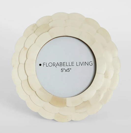 Round Bone Inlay Photo Frame
