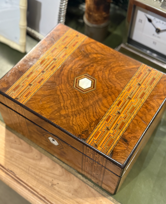 Antique Inlaid Writing Slope C1910