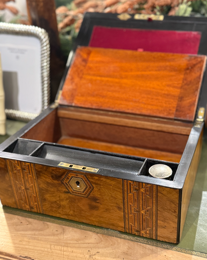 Antique Inlaid Writing Slope C1910