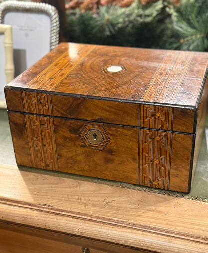 Antique Inlaid Writing Slope C1910