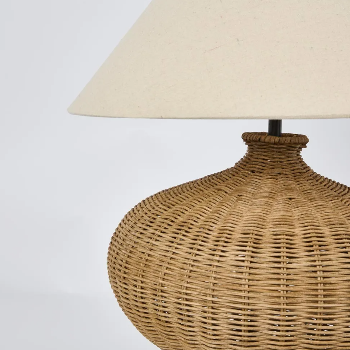 Rattan Lamp with Base & Shade