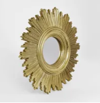 Sunburst Gilt Round Deco Mirror