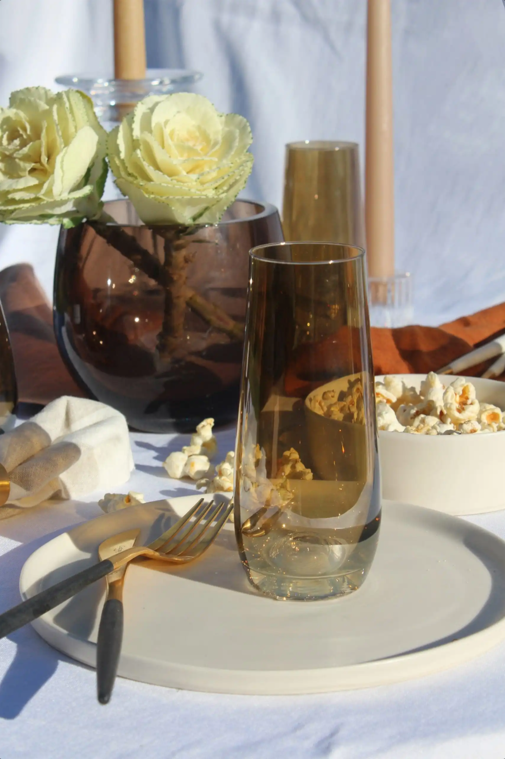 Bronze Stemless Slovakian Champagne Glasses