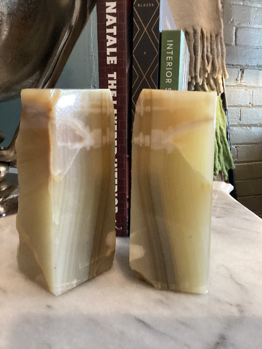 Onyx Stone Bookends