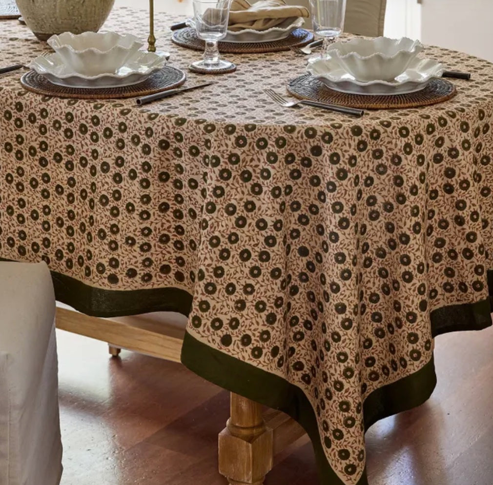 Hand Block Printed Tablecloth