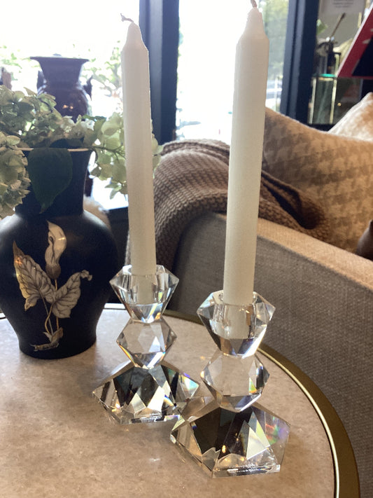 Vintage Villeroy & Boch Crystal Candle Holders