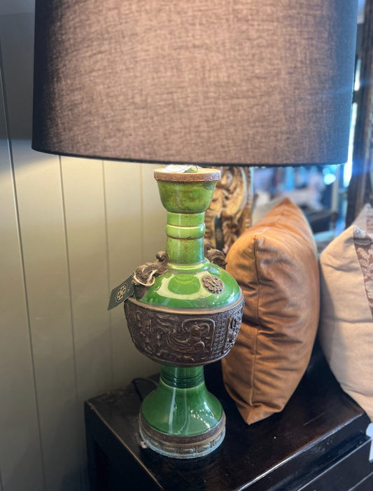 Vintage Glazed Lamp Base.