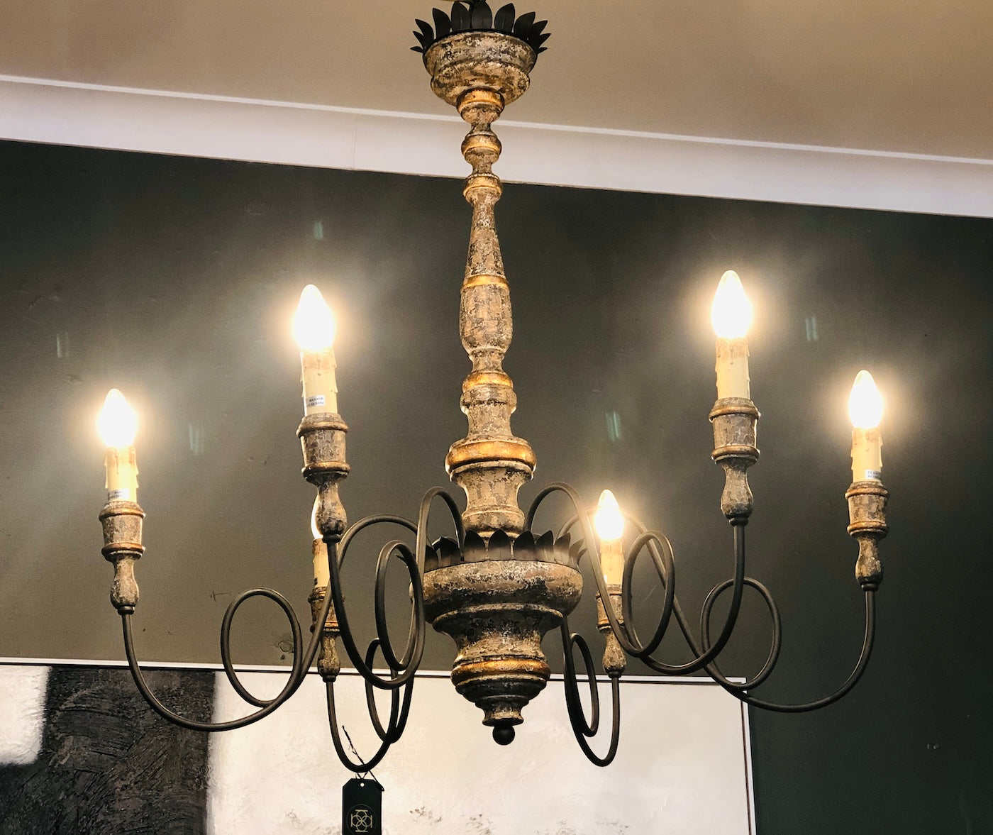 Vintage Candle Light Brass Chandelier