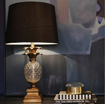 Langley Table Lamp Antique Gold Pineapple