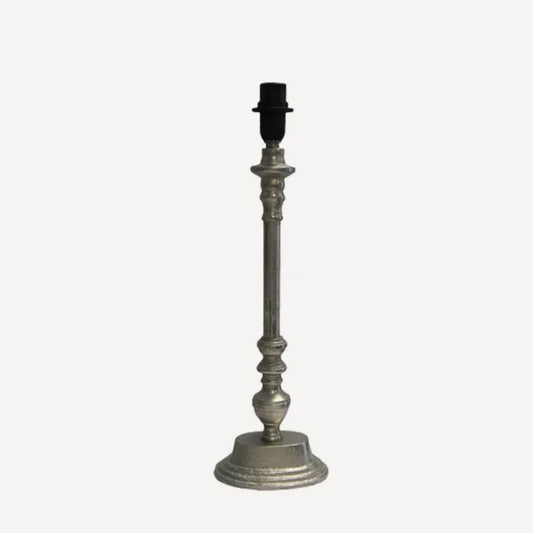 Antique Silver Small Oval Lamp Base