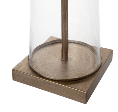 Aspen Antique Gold Table Lamp with Black Linen Shade