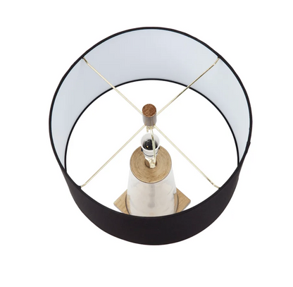 Aspen Antique Gold Table Lamp with Black Linen Shade