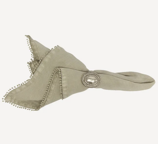 Bauble French Linen Napkin - Taupe