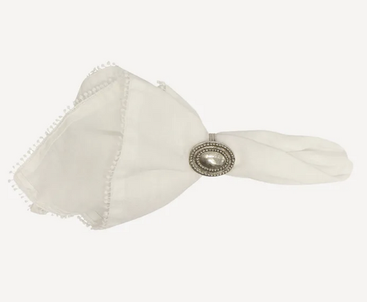 Bauble French Linen Napkin - White