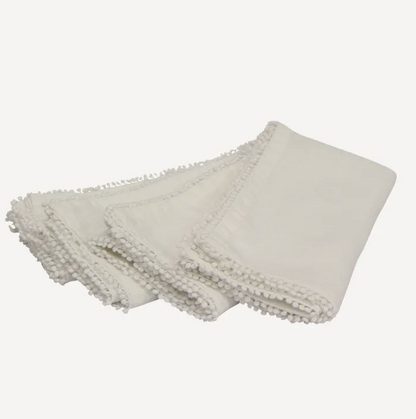 Bauble French Linen Napkin - White