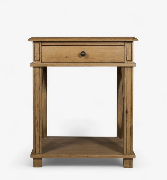 Oak Bedside Table with Drawer
