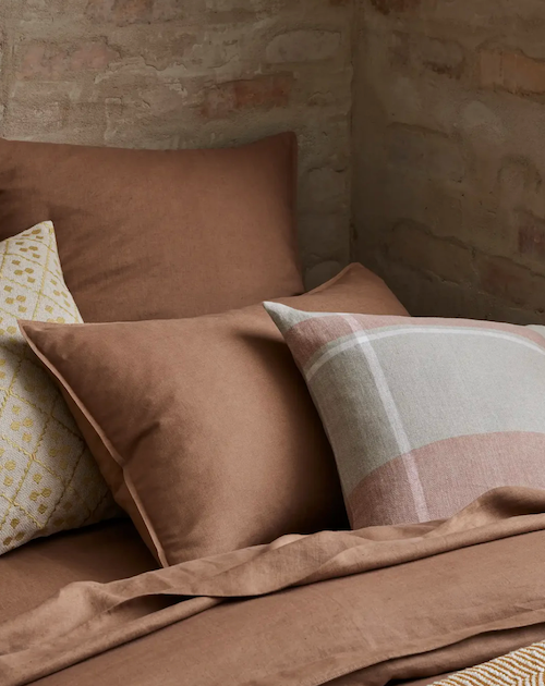 Ravello French Bed Linen - Biscuit (Terracotta)