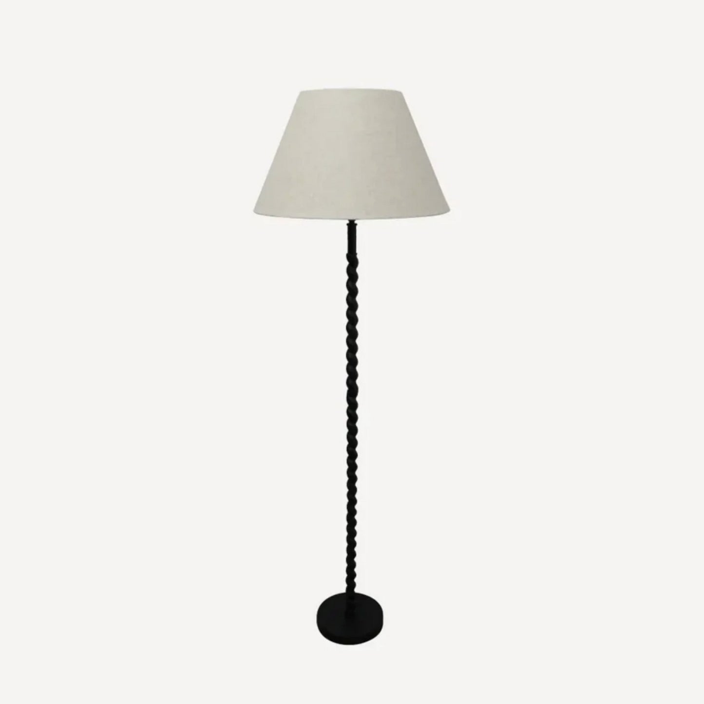 Black Twist Floor Lamp Base