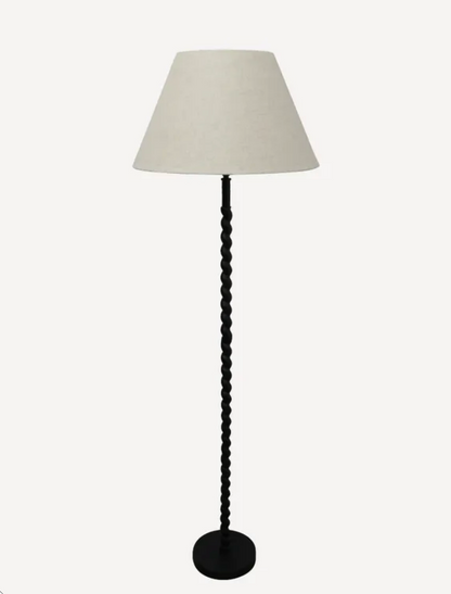 Black Twist Floor Lamp Base