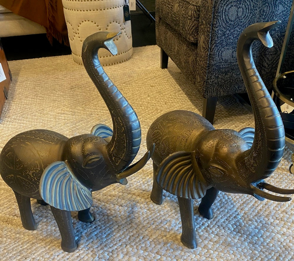 Vintage Indian Brass Elephants SOLD