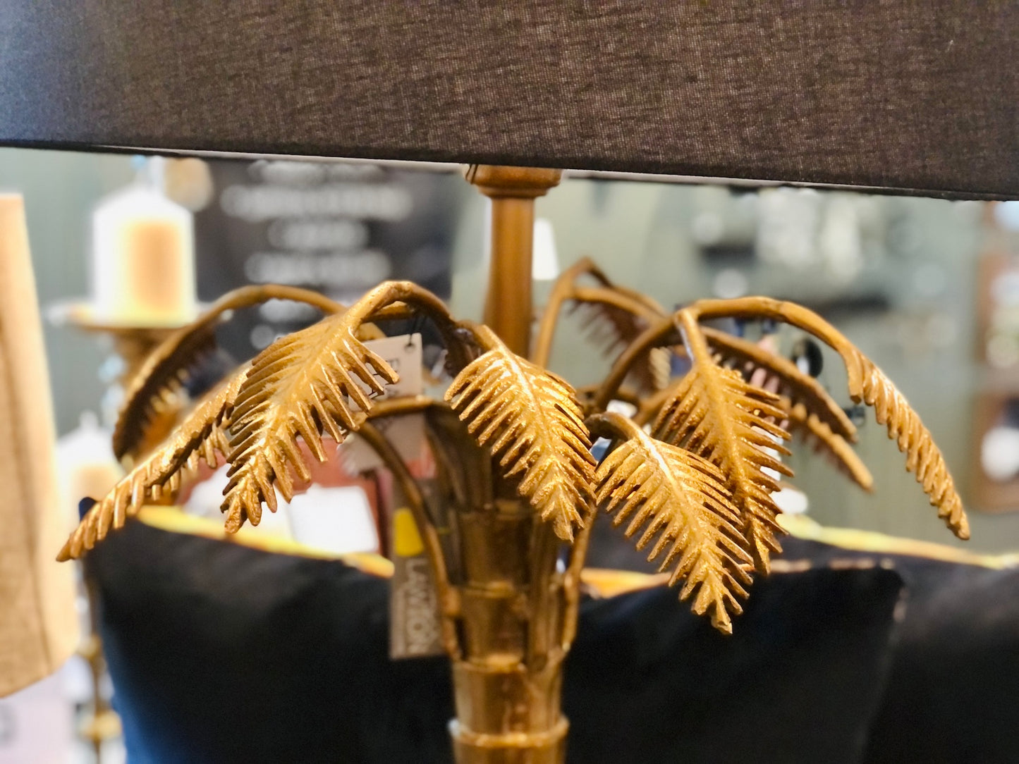 Brass Palm Table Lamp