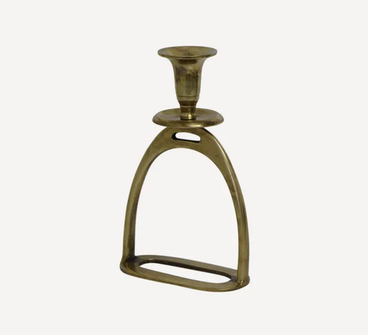 Brass Stirrup Candle Holder