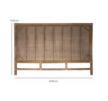 Cayman Rattan Hamptons Bedhead King