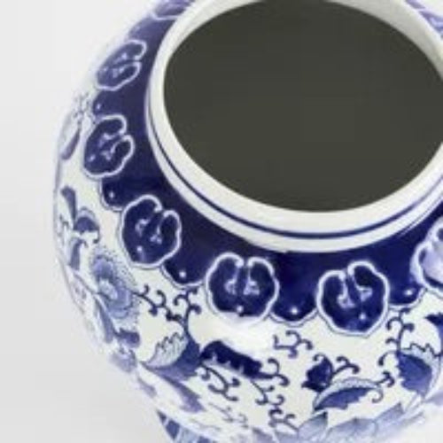 Blue and White Porcelain Ginger Jar