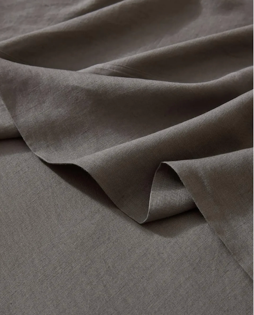 Ravello French Bed Linen - Charcoal (Dark Gray)