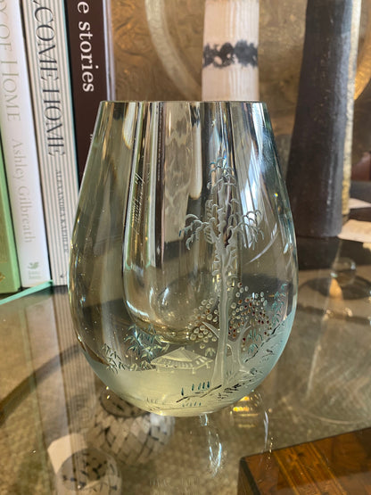 Vintage Chinese Glass Vase