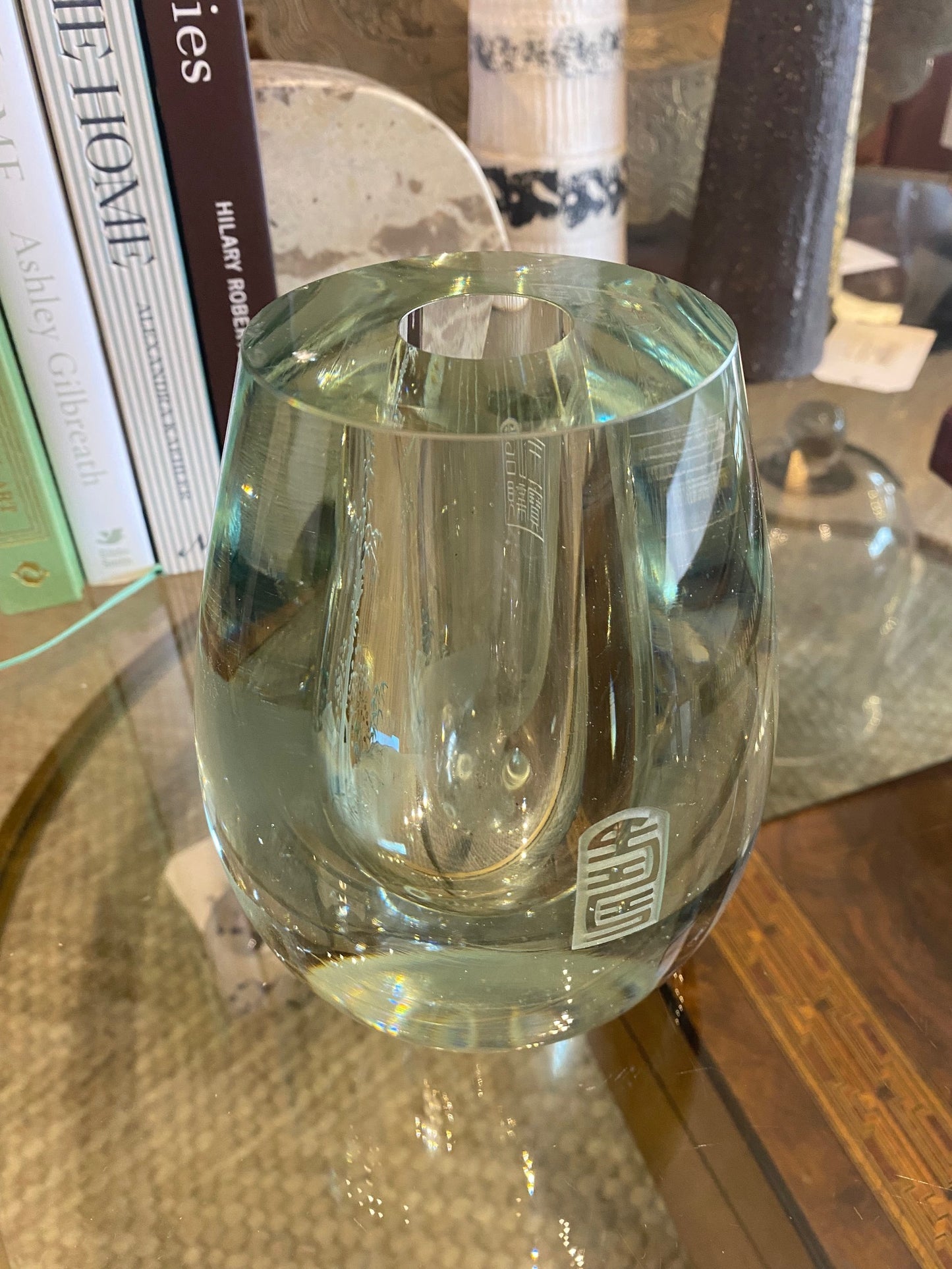 Vintage Chinese Glass Vase