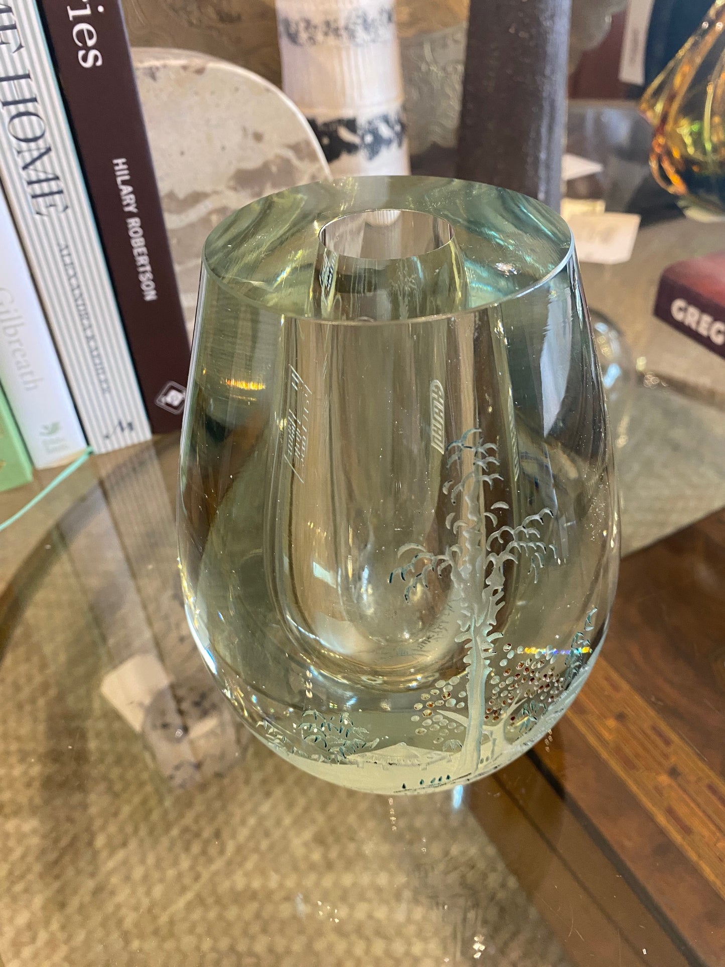 Vintage Chinese Glass Vase