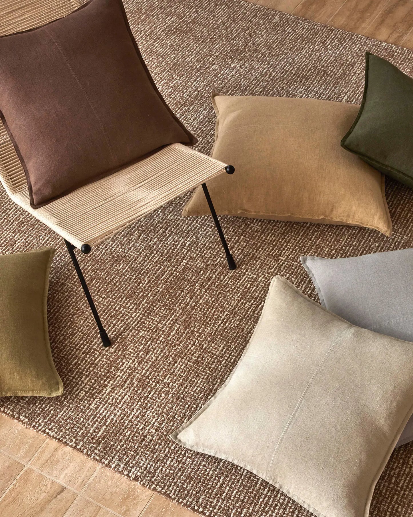 Panelled Linen Cushion