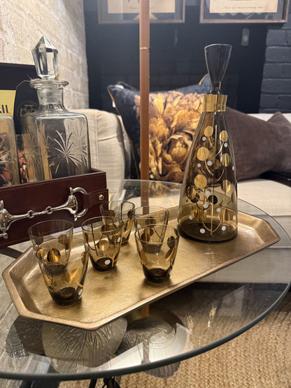 Retro Decanter and Glass Set