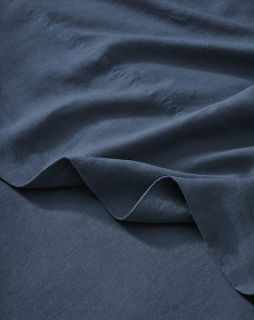 Ravello French Bed Linen - Denim (Blue)