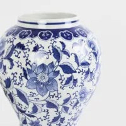 Blue and White Porcelain Ginger Jar