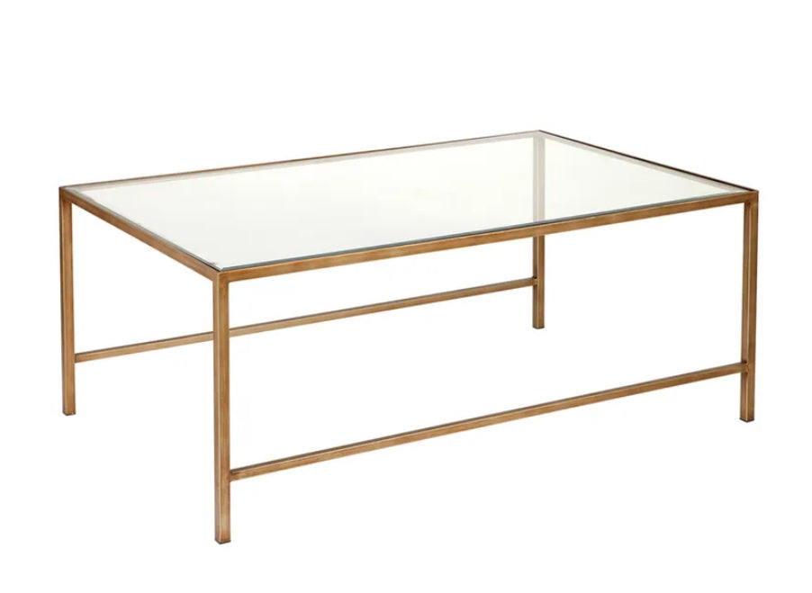 Nesting Coffee Table In Antique Gold.