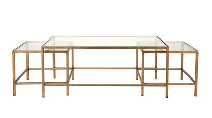 Nesting Coffee Table In Antique Gold.