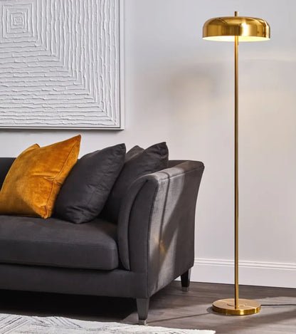 Brushed Brass Retro Floor Lamp