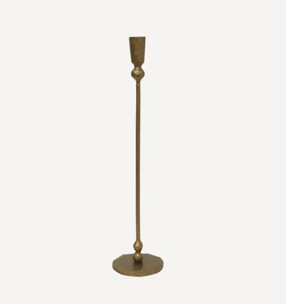 Gold Forged Iron Candle Holder Large