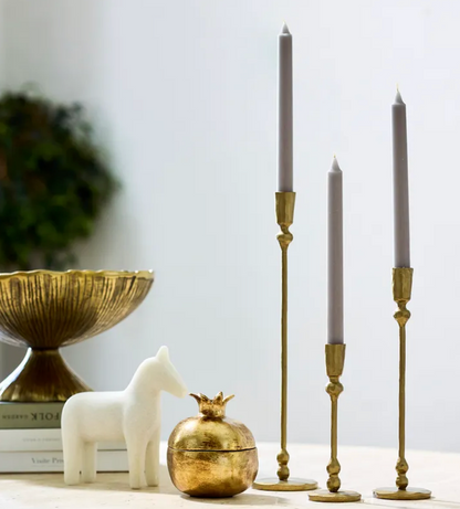 Gold Forged Iron Candle Holder Medium