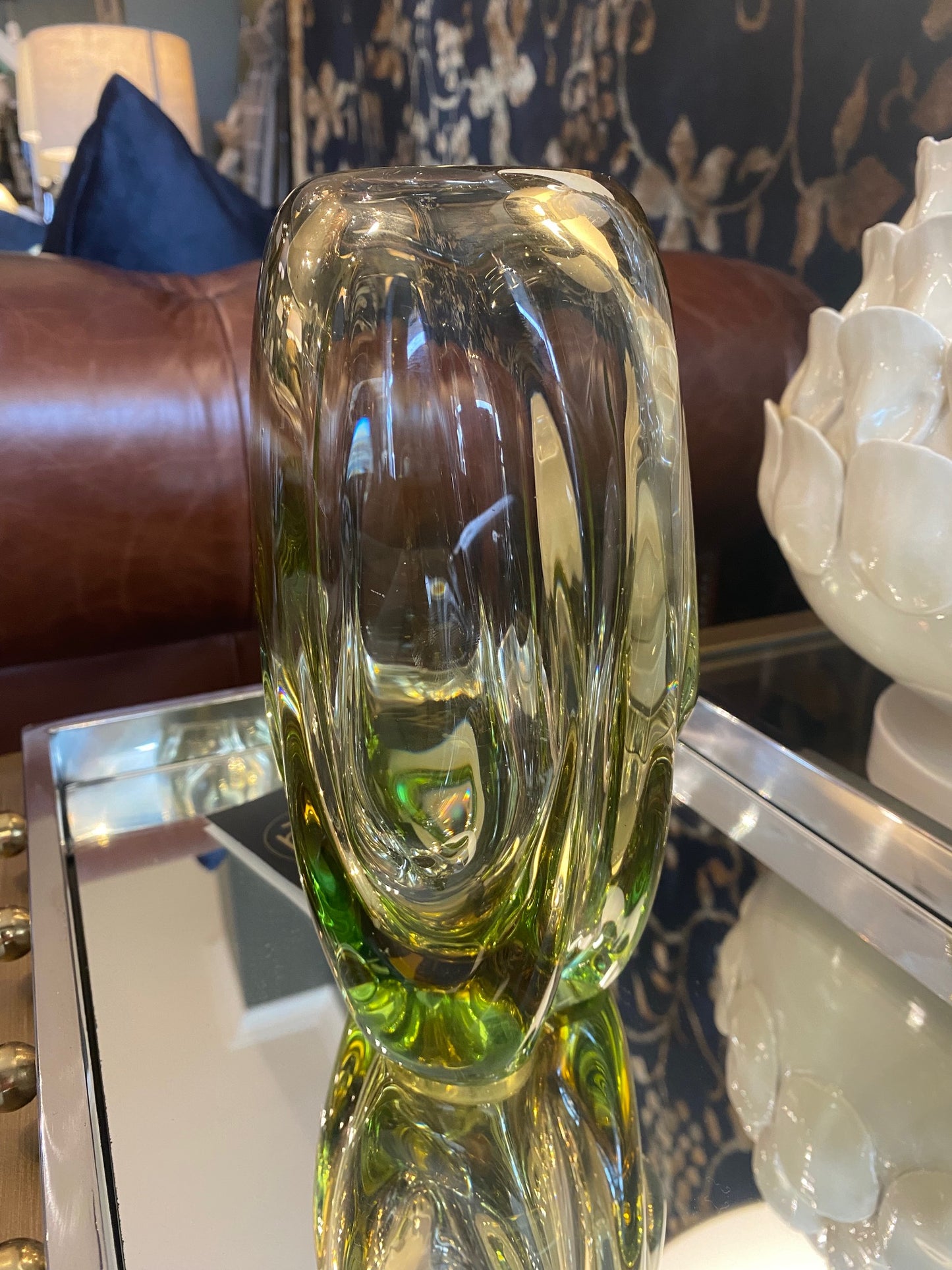 Vintage Hand Blown Art Glass Vase